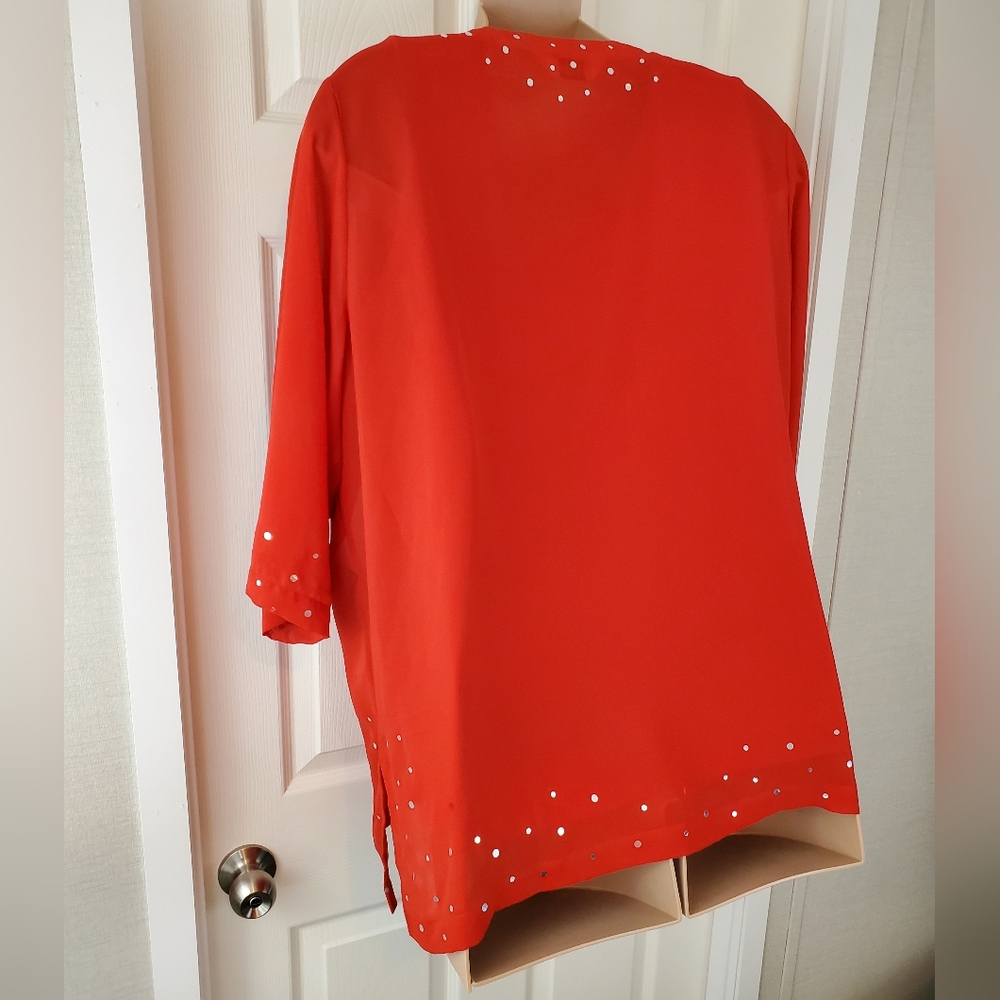 Air Dreams 2-Pc Semi-Sheer Blouse & Tank - Picture 8 of 16